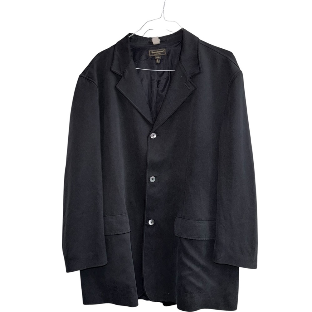 Tommy Bahama Men's Black Trench Coat Jacket Size XXL